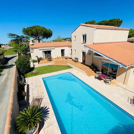 Annexe Des Pins - Studio Gite Avec Piscine & Climatisation Villeneuve-lès-Béziers Exteriér fotografie