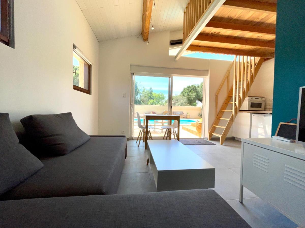 Annexe Des Pins - Studio Gite Avec Piscine & Climatisation Villeneuve-lès-Béziers Exteriér fotografie