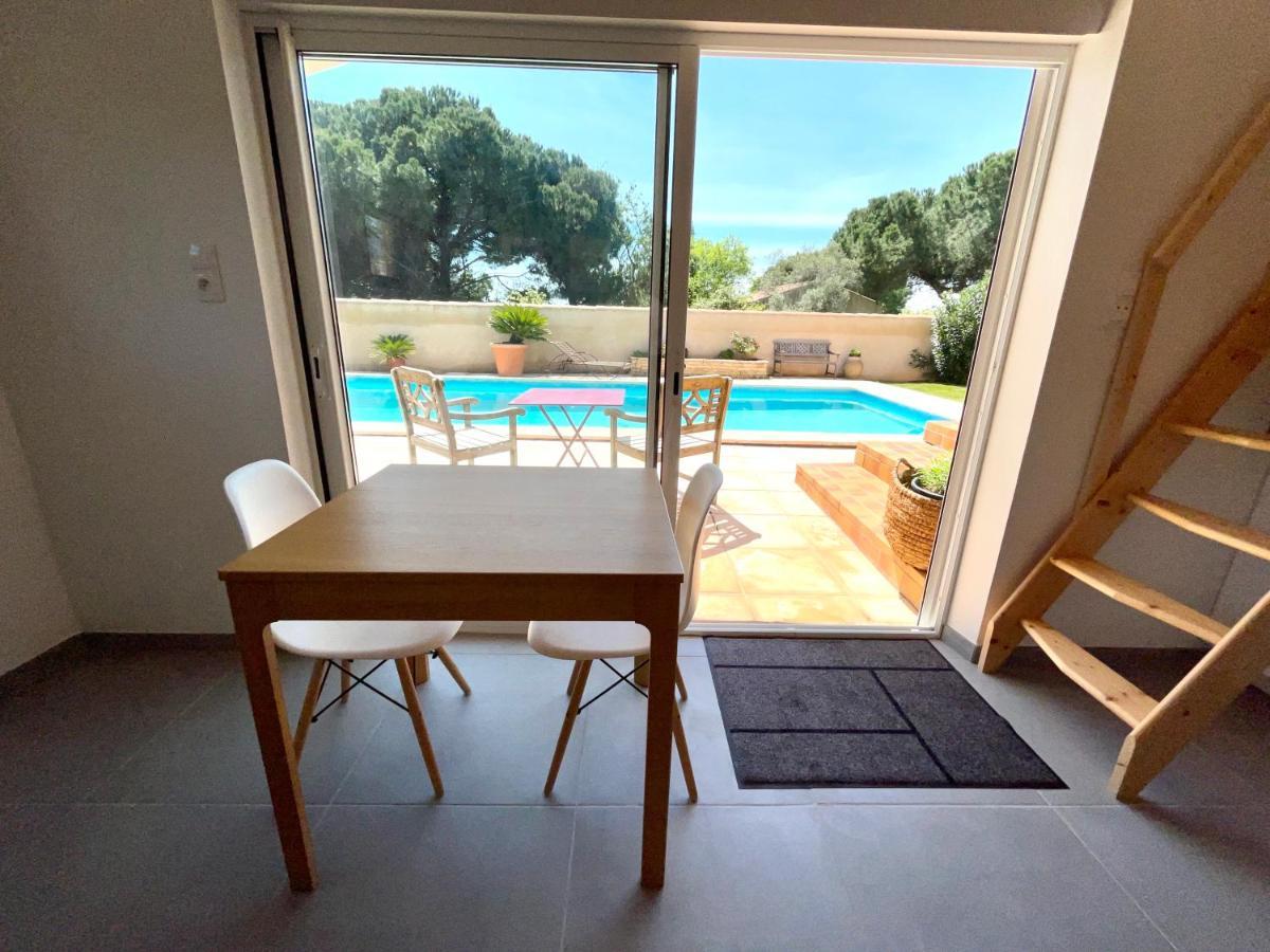 Annexe Des Pins - Studio Gite Avec Piscine & Climatisation Villeneuve-lès-Béziers Exteriér fotografie